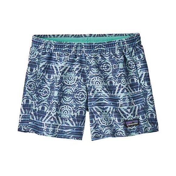 PATAGONIA Girls' Baggies Shorts Size L In Sunburst Bend Blue - Picture 1 of 10